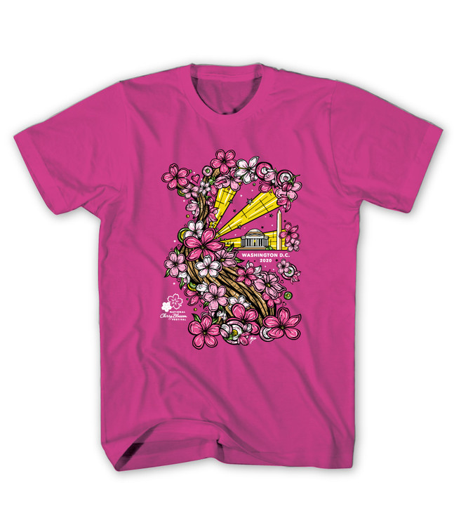 2020 Official National Cherry Blossom Festival Cyber Pink Tee 