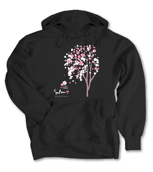 Simon Bull Cherry Blossom Bubble Tree Unisex Hoodie