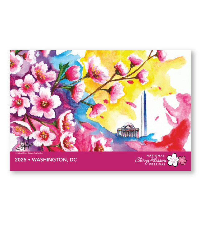2025 Official National Cherry Blossom Festival Postcard -Set of 12
