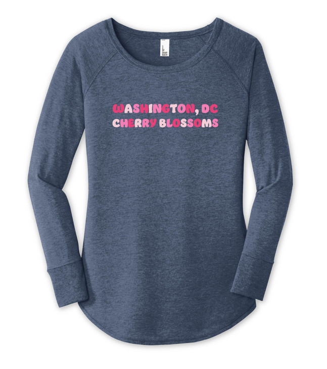 NCBF Bubble Letters Ladies Long Sleeve Tee
