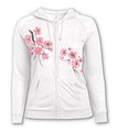 Cotton Candy Blossoms Ladies Full Zip Slub 