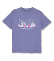 Cherry Blossom Line Art Youth Tee Violet