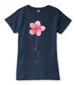 Vertical Cherry Blossom Ladies Tee