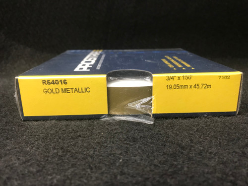 R54016 Gold Metallic Single Stripe 3/4" x 150'