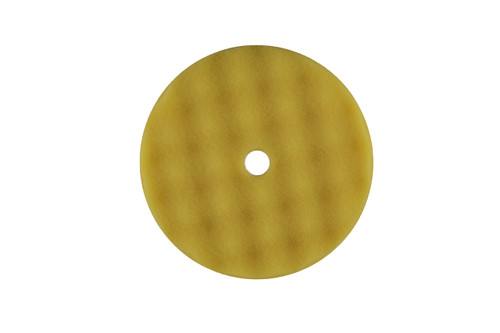 8" Medium Cut ,Yellow Convoluted Face Foam Grip Pad, Recessed Back 830WG