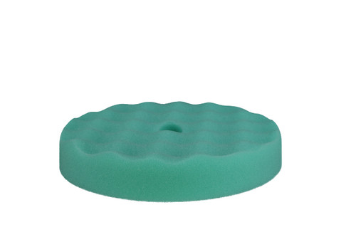 8" Polishing Green Convoluted Face Foam Grip Pad, Recessed Back 840WG