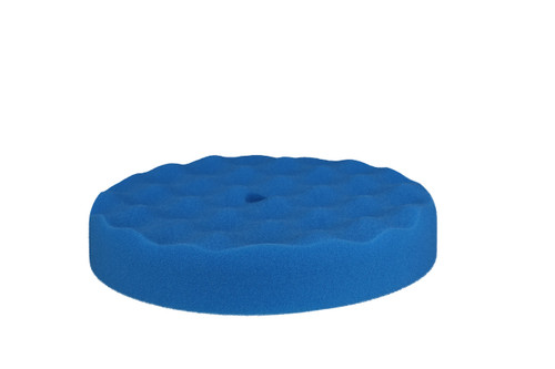 8" Blue Soft Polishing Convoluted Face Foam Grip Pad, Recessed Back (850WG)