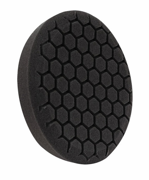 7.5" US Black Finishing Hex Faced Foam Grip Pad with Center Ring Backing (620RH)