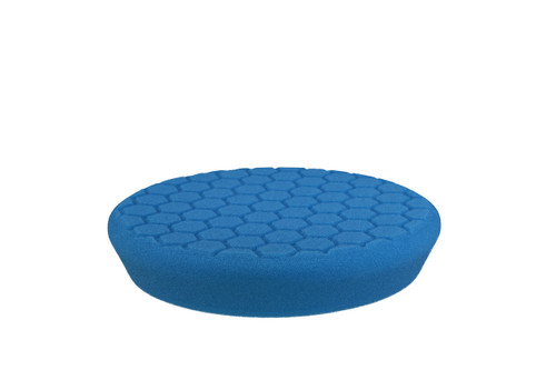 7.5" US Blue Soft Polishing Hex Faced Foam Grip Pad with Center Ring Backing 650RH