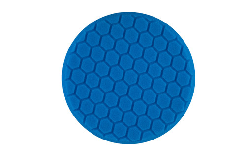 7.5" US Blue Soft Polishing Hex Faced Foam Grip Pad with Center Ring Backing 650RH