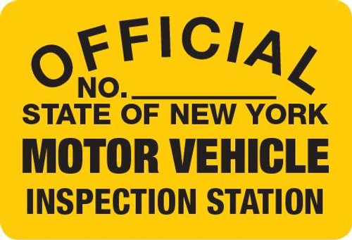 Metal Sign: OFFICIAL: State of New York, Emissions Inspection Station