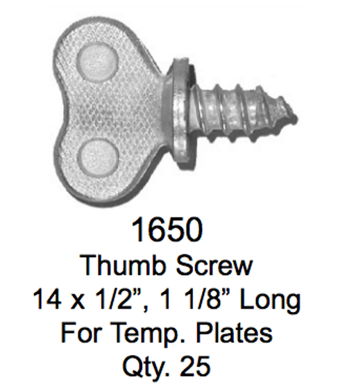 License Plate Fasteners 1650 Thumb Screw