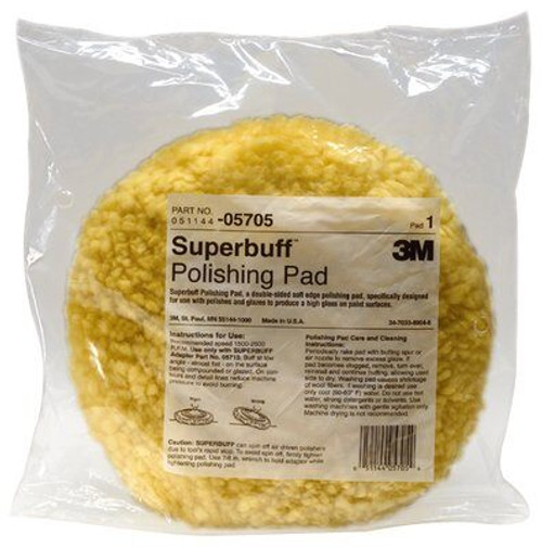 3M Wool Polishing Pad, Double Sided, Screw On, 05705