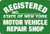 Green Sign: REGISTERED: State of New York, Motor Vehicle Repair Shop (NYS-RS)