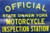 Metal Sign Blue: Motorcycle Inspection