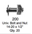 License Plate Fasteners 200 Universal Bolt & Nut