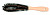 Black Twisted Brush with White Molded Handle 628