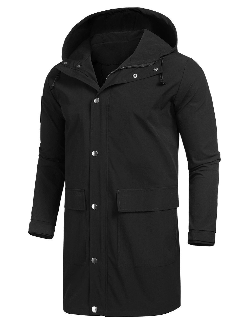 lightweight long rain jacket