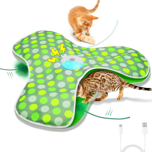 URRU Interactive Cat Toys for Indoor Cats,Hide and Seek Interactive Cat Toy with Real Mouse Squeaky & Moving Concealed Feathers,Touch Activated Cat Kitten Toy Exercise Toy for Indoor Bored Adult Cat URRU Interactive Cat Toys for Indoor Cats,Hide and Seek Interactive Cat Toy with Real Mouse Squeaky & Moving Concealed Feathers,Touch Activated Cat Kitten Toy Exercise Toy for Indoor Bored Adult Cat