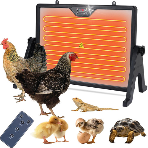 Pet Deluxe Chicken Coop Heater, Chicken Heater for Inside Coop 200W with Remote Control Timing Function, Adjustable Temp, Light, Perfect Chicken Coop Accessories Kitten Puppy Pets for Winter Pet Deluxe Chicken Coop Heater, Chicken Heater for Inside Coop 200W with Remote Control Timing Function, Adjustable Temp, Light, Perfect Chicken Coop Accessories Kitten Puppy Pets for Winter