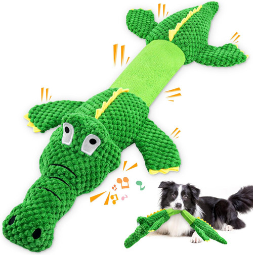 URRU Dog Toys for Aggressive Chewers : Tough Interactive Tug of War Dog Toys-Squeaky Chew Toys for Small,Medium,Large Breed