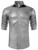 URRU Men's Metallic Shiny Nightclub Elastic Slim Fit Long Sleeve Button Down Sequins Shirt for 70s Disco Party S-XXL
