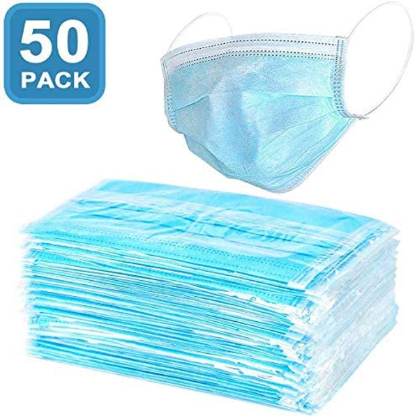 MingJiang 3-layer disposable protective mask, pack of 50