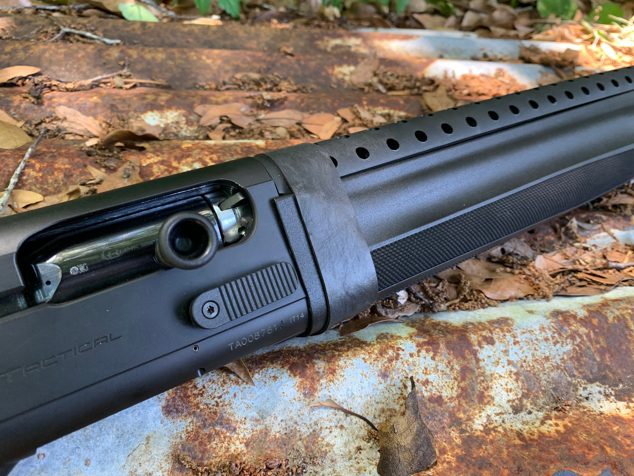 Beretta 1301 CUSTOM SOLID TAN SPRAY Heat Shield + Ranger Bands