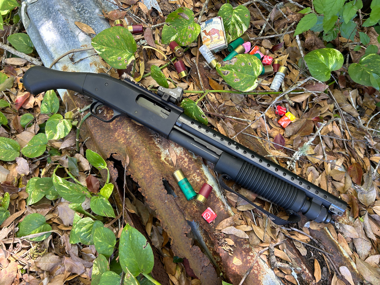 Mossberg SHOCKWAVE Steel HEAT SHIELD + Defender JUMBO BEAD SIGHT