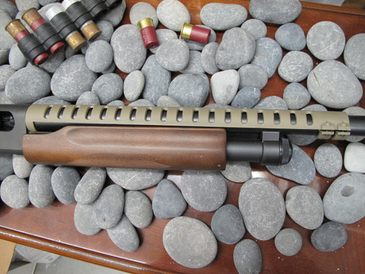 PEANUT BUTTER Mossberg 500 Heat Shield Tactical Shotgun 12 Gauge Barrel 590 535 Shroud PEANUT BUTTER Mossberg 500 Heat Shield Tactical Shotgun 12 Gauge Barrel 590 535 Shroud