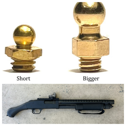 Mossberg SHOCKWAVE Steel HEAT SHIELD + Defender JUMBO BEAD SIGHT 12 GA (CUSTOM MOD) Highball