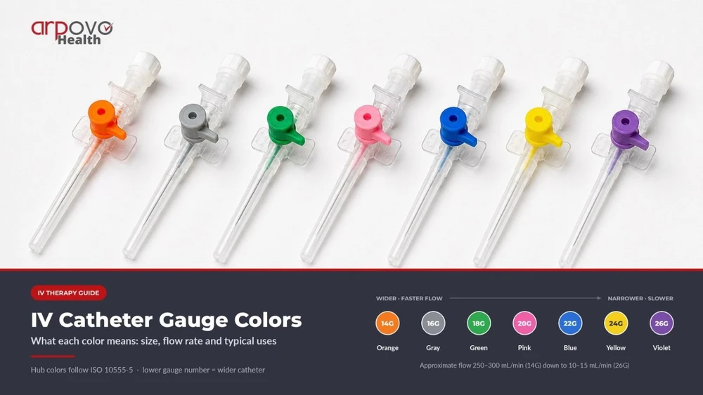 IV Catheter Gauge Color Guide: What Each Color Means