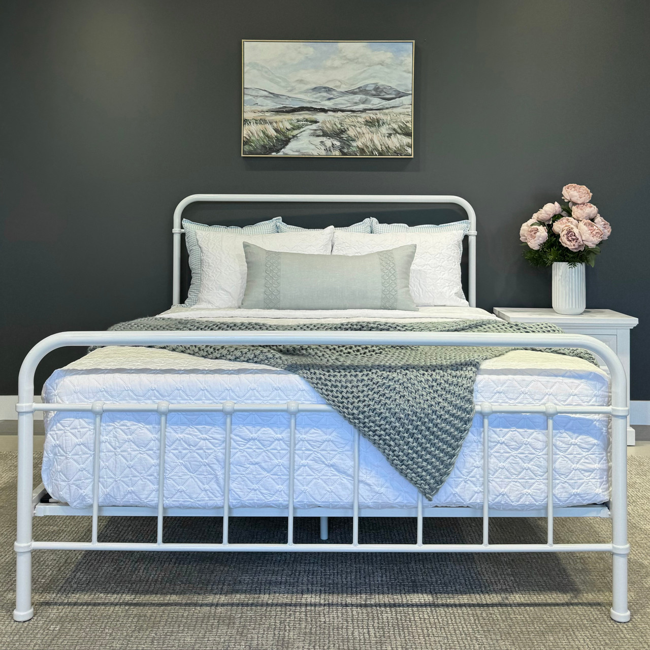 Emerald King White Bed & Diamond Deluxe King Mattress McPhails Furniture