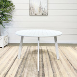 Avignon Dining Table Aluminium Round 120cm D - White