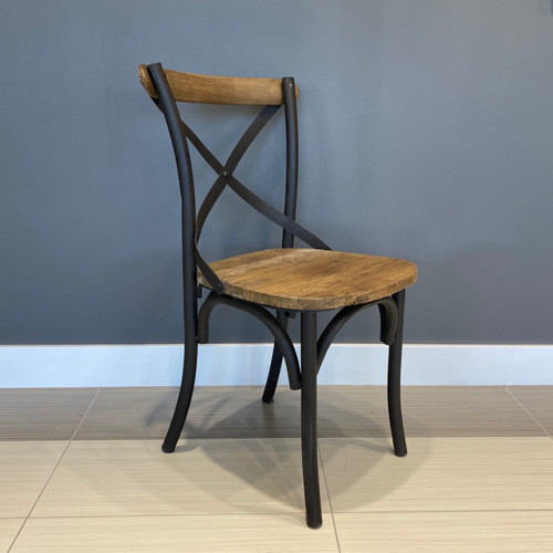 Lockhart Dining Chair - Made from recycled materials inc. metal, timber & hardware. Expect imperfections such as warping, scratches, dents, cracks, splinters & chips, these ARE NOT covered by warranty.