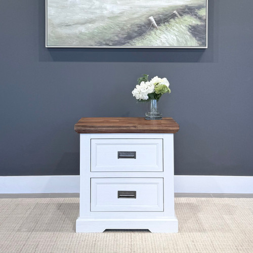 Provedore Two Tone Bedside w/ 2 Drawers