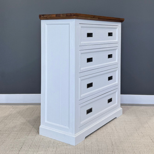 Provedore Two Tone Tallboy w/ 4 Drawers