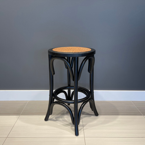 Victoria Round Bar Stool - Black XIN