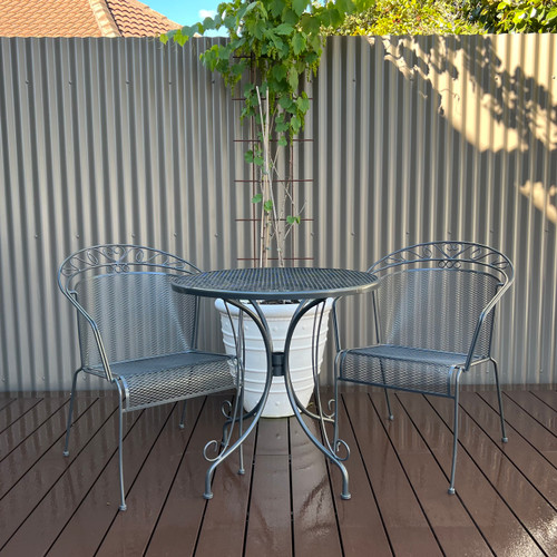 3 piece steel outdoor setting