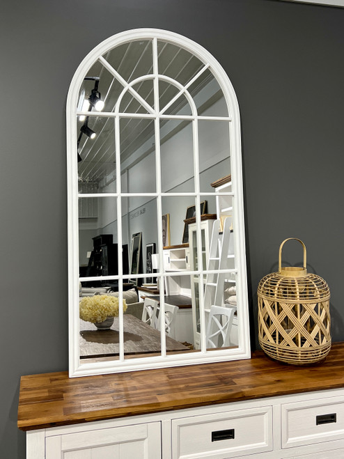 Geelong Large Arched Mirror - White