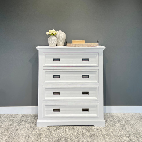 Provedore All White Tallboy 4 Drawers