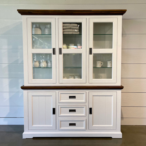 Provedore Two Tone Buffet & Glass Door Hutch