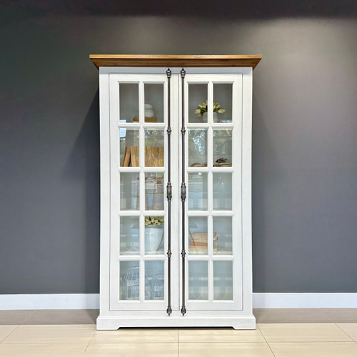 Provedore Two Tone Vitrine 2 Glass Doors - Espagnolette Bolt Handles