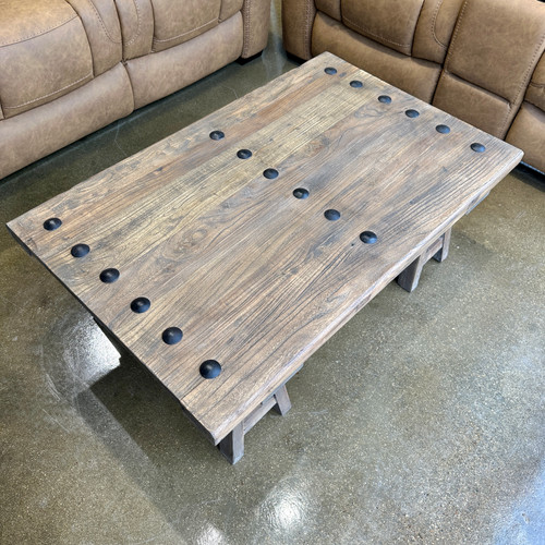 Eldorado Coffee Table - Made from recycled materials inc. metal, timber & hardware. Expect imperfections such as warping, scratches, dents, cracks, splinters & chips, these ARE NOT covered by warranty.