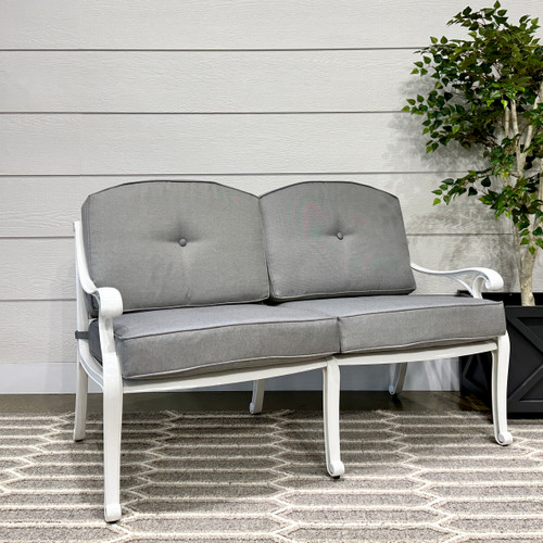 Portarlington 2 Seater With Cushions - White