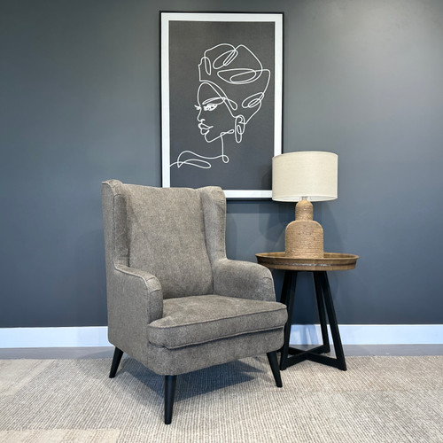 Balwyn Accent Wing Chair - Minkstone