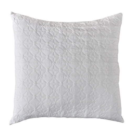 Zoe Pair European Pillow Shams - White