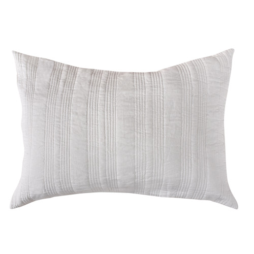 Roma Pair Standard Pillow Shams - White