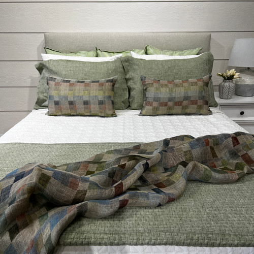 Empire Throw - Blue, Sand & Green Multi