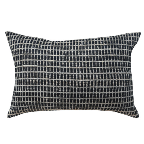 Tuscany Cushion 35x55cm - Black, Sand & Grey Multi